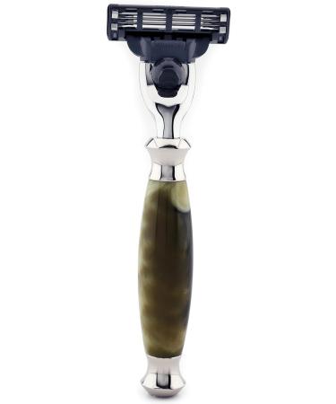 Luxurious 3-Blade Razor with Chrome-Plated Handle & Stand | Perfect Gift for Him - Buy Online on GoSupps.com