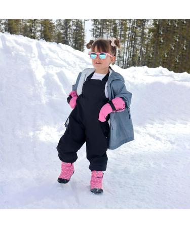 JAN & JUL Cozy-Dry Waterproof Bib Overalls Snow Pants for Kids 3-4T - Black - Buy Online on GoSupps.com