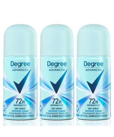 Degree Ultraclear Antiperspirant Deodorant for Women Travel Size 1.0 ounce 3 Pack Bundle Shower Clean Travel Size Deodorant (TSA Approved)