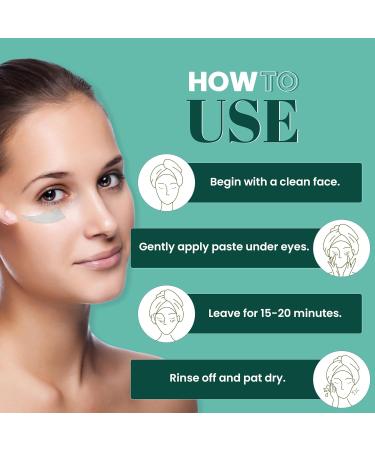 WildOak Organic Eye Mud Mask | Anti-Aging Dark Circles & Puffiness Relief | Saffron & Geranium | 4x Power | 1.76 oz | All Skin Types | International Shipping - Buy Online on GoSupps.com