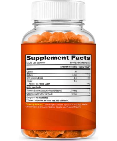 Max Strength Turmeric & Ginger Gummies | Vegan Anti-Inflammatory Supplement for Joint Pain Relief in Adults & Kids - Organic Curcumin Blend - Buy Online on GoSupps.com