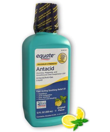 Antacid Maximum Strength- Liquid Original Flavor 12 fl. oz (Pack of 1) Boxed by Fusion Shop Store - Buy Online on GoSupps.com