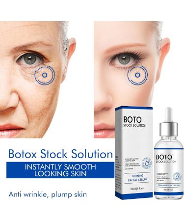 Boto Stock Solution Facial Serum - Boto-x Stock Anti Aging Serum For Face - Instant Face Tightening Boto Reduce Fine Lines Wrinkles Boost Skin Collagen Hydrate & Plump Skin 30ml - Buy Online on GoSupps.com