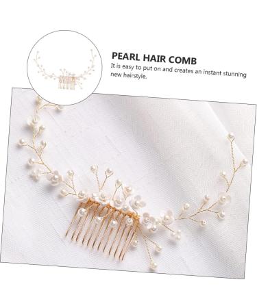 FRCOLOR Bridal Hair Comb Hair Accessories for Bridesmaid Braiding Hair Accessories Wedding Decoration Pearl Hair Clips Pearl Hair Comb Pearl Hair Combs Pearl Headpiece Resin White Handmade - Buy Online on GoSupps.com