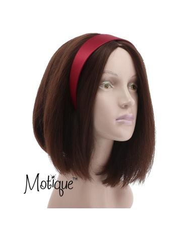 Motique Accessories Girls 2 inch Satin Headband in Burgundy - Stylish Hair Accessory - Buy Online on GoSupps.com