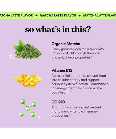 Lemme Matcha Superfood Energy Gummies with Organic Matcha Green Tea, Vitamin B12 & CoQ10 - Vegan, Gluten Free, Non GMO (60 Count) - Buy Online on GoSupps.com