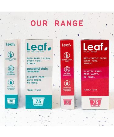 Leaf Laundry Sheets x75 - Ultra Concentrated Non-Bio Detergent | Simple Sheet Laundry Swaps | Travel-Friendly | 75 Count Pack - Buy Online on GoSupps.com