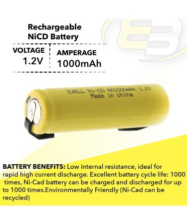 Buy Exell Battery 5-Pack 1.2V 1000mAh AA NiCD Rechargeable - Compatible with Telecom UPS Smart Grid & More - International Shipping Available - Buy Online on GoSupps.com