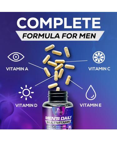 Men's Multivitamin - Energy & Immune Support Supplement with Vitamin A, B12, C, D & E - 120 Count - Buy Online on GoSupps.com