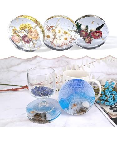 6-Cavity Deep Round Coaster Silicone Molds for Resin Casting - Large DIY Custom Coasters for Epoxy Resin Projects - Resin Art Gift and Home Decoration - Buy Online on GoSupps.com