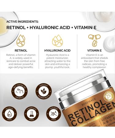 Men's Face Cream Moisturizer - Anti-Aging Cream For Men Collagen Retinol & Hyaluronic Acid - Day & Night - Facial Skin Care- Anti Wrinkle - Buy Online on GoSupps.com
