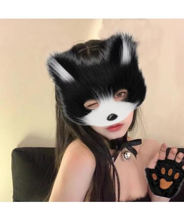 Cat Mask and Therian Tail Set Furry Fox Mask Furry Fox Set Furry Mask Fox Mask Mask Fox Costume Cosplay Costume Fox Costume Halloween Mask Tail and Furry Claws Plush Mask Fluffy Claw Gloves - Buy Online on GoSupps.com