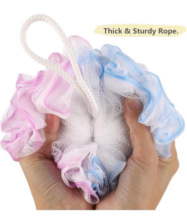 BTYMS 4-Piece Large Shower Loofahs - 75g Body Pouf Mesh Sponge for Bathing Style K - Perfect for Luxurious Cleansing - Buy Online on GoSupps.com