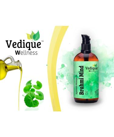 VEDIQUE Remedies Brahmi Mind Oil 500ml | Ayurvedic Head Massage Oil for Relaxation & Nourishment | All Natural Deeply Calming Formula | International Shipping Available - Buy Online on GoSupps.com