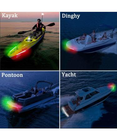 Boaton Marine Boat Navigation Lights - Easy Install, Night Fishing Lights for Pontoon, Bass, Jon Boat, Jet Ski, Kayak - Red and Green Running Lights - Buy Online on GoSupps.com