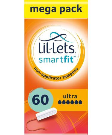 Lil-Lets Non-Applicator Ultra Tampons X 60 | 6 Packs of 10 | Extremely Heavy Flow & Non-Applicator Regular Tampons X 96 | 6 Packs of 16 | Light to Medium Flow + Regular Tampons X 96 - Buy Online on GoSupps.com