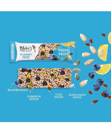 Blake's Blueberry Lemon Seed Based Snack Bar - Nut Free, Gluten Free, Dairy Free & Vegan - 5 Bars, Organic Fruit Bar Flavor - Healthy Breakfast Snacks for Kids and Adults - Buy Online on GoSupps.com