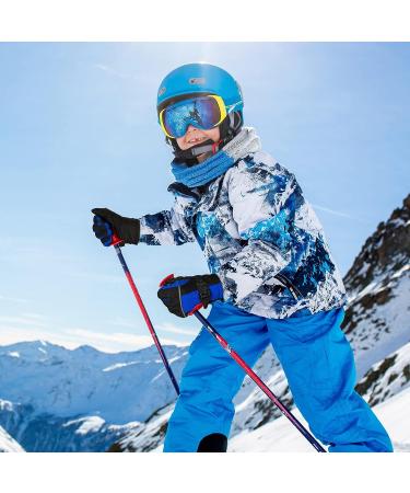 Kids Winter Snow Gloves - 4 Pairs for Skiing & Snowboarding | Outdoor Sports Gloves for Children - Classic Style & Stylish Colors - Buy Online on GoSupps.com