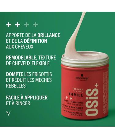 Schwarzkopf Professional OSiS Thrill Hair Styling Fibre Paste Flexible Reshapeable Texture Shine Definition Eliminates Frizz and Flyaways Normal Hold 100 ml - Buy Online on GoSupps.com