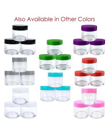 Beauticom 12 Piece Acrylic Round Clear Jars - 1 oz Creams Lotions Cosmetics Ointments | USA Made Flat Top Lids - Buy Online on GoSupps.com
