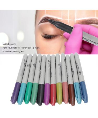 12 Colors Tattoo Marking Pen Set - Temporary Body Markers for Piercing & Stencil Skin Art Tools - Buy Online on GoSupps.com
