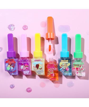 Buy 6pc Fruity Flavored Lip Gloss Set for Girls | Long Lasting Non-Toxic Makeup | Perfect Party Favors for Kids & Teens - Buy Online on GoSupps.com