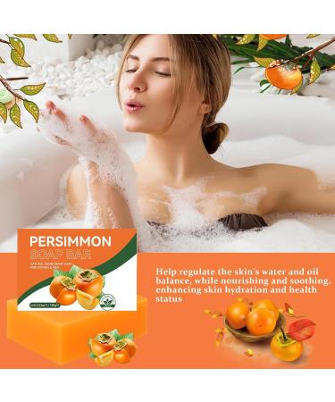  G n rique Persimmon Soap Odor Control Wash Deodorizing Facial Wash Block Moisturizing Natural Formula Gentle Freshing Cleanser for Men Women Underarm Thigh Intimate Area Easy to Use - Buy Online on GoSupps.com