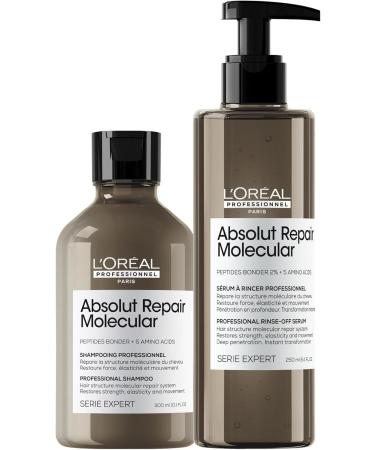 L'Or al Professionnel Absolut Repair Molecular Gift Set Repairing Routine Damaged Hair Shampoo + Rinse-Out Serum Duo Serie Expert Limited Edition - Buy Online on GoSupps.com