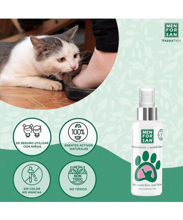 MENFORSAN Scratch and Bite Spray for Cats - 60 ml Natural Training Solution | Prevent Scratching & Biting - Buy Online on GoSupps.com