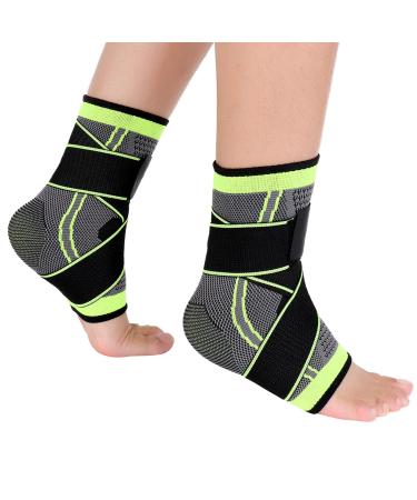 Auidy_6TXD Ankle Brace Set of 2 Elastic Compression Ligament Ankle Support Socks with Adjustable Strap for Injury Recovery Joint Pain Arch Brace Support & Foot Stabilizer Ankle Wrap and More