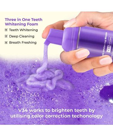 Purple Teeth Whitening: Advanced Stain Removal & Whitening Tooth Foam (50ml) - Buy Online on GoSupps.com