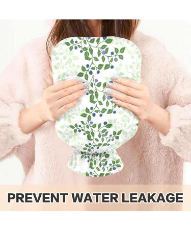 Mnsruu Hot Water Bottle 2L - Soft Cover Watercolor Blueberry | Perfect Christmas Gift for Women & Kids - Buy Online on GoSupps.com