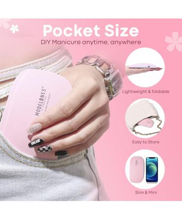 Modelones Gel Nail Polish Kit Starter with UV Lamp - 6 Colors Pastel Pink Set with Gel Top & Base Coat - Portable LED Dryer Lamp and Essential Manicure Tools - Perfect Nail Art Kit for Beginners! - Buy Online on GoSupps.com
