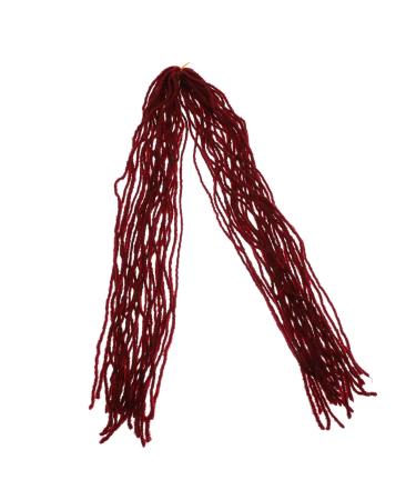 minkissy Dirty Little Braids Head Band Wigs Braided Wig Ponytail Wigs Dreads Extensions Dreadlock Accessories Double Ended Dreadlock Extensions Hair Wig Women Hairpiece Extensions Men Wig 90X8CM Claret