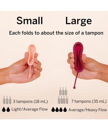 Buy 2 Medical-Grade Menstrual Discs - Soft Toxic-Free & Reusable - Rank #1 | 12-Hour Wear 3 & 7 Tampon Capacity - Buy Online on GoSupps.com