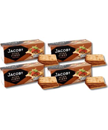Jacobs Crackers Biscuits Multipack - Jacob's Cream Crackers High Fibre 200g Pack of 4 Bundled By The Great British Kitchen | Crackers for Cheese - Buy Online on GoSupps.com