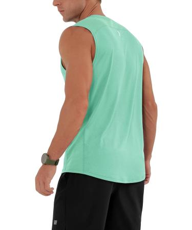 ODODOS Men's Muscle Shirt UPF 50+ Sleeveless Gym Tank Top Mint Green XXL Tall - Buy Online on GoSupps.com