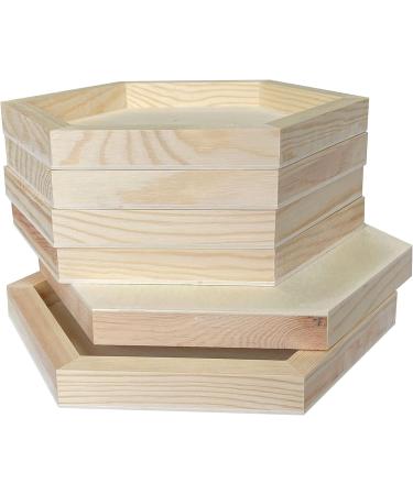 Hexagon Wood Canvas - 8x9 Inch, 6 Pack Framed Wooden Panel Boards for Painting - Buy Online on GoSupps.com