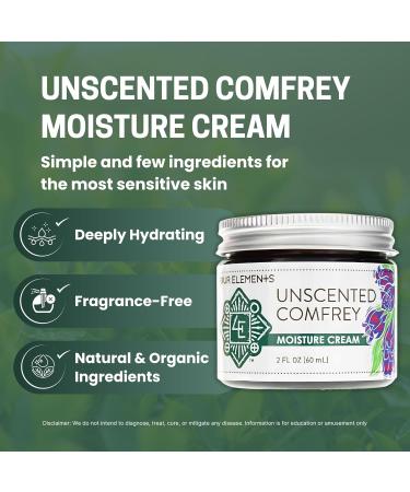 Four Elements 4E Unscented Comfrey Moisture Cream Deeply Moisturize and Nourish your Skin Certified Organic 2 OZ - Buy Online on GoSupps.com