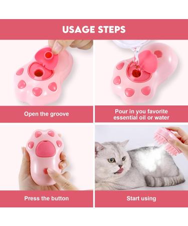Steamy Cat Brush - 3 in 1 Shedding, Bath, & Massage Grooming Tool | Steamy Dog Brush for Cats | Pet Supplies - Buy Online on GoSupps.com