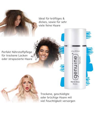 Intensive Shea Butter Hair Mask - Moisture Treatment for Dry Curly Hair | Wet & Shine Genuine Haircare - Buy Online on GoSupps.com