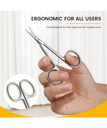 BEZOX Precision Curved Tip Cuticle Scissors - Professional Russian Style Nail Trimmer for Dead Skin & Hangnails - Sharp Blade for Right & Left-Handed Use - Buy Online on GoSupps.com
