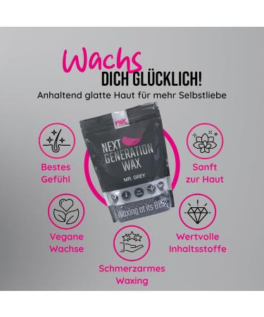 Next Generation Wax Mr. Gray Wachperlen 800g | Vegan Sensitive Skin Brazilian Waxing Hair Removal 1mm+ | Premium Quality Wax without Fleece Strips - Buy Online on GoSupps.com
