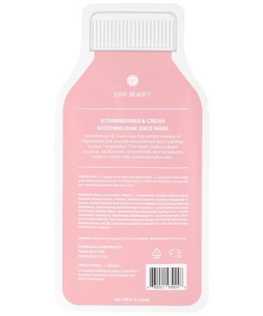 ESW Beauty Raw Juice Mask - Strawberries & Cream | Revitalize & Hydrate Your Skin - Shop Internationally - Buy Online on GoSupps.com