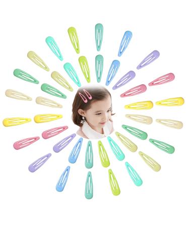 Hair Clips Set of 40 Mini Multicoloured Hair Clips Colour Snap Bars BB Metal Hair Clips Cute Hair Clips for Women Girls Children Babies