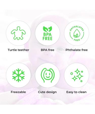 Green Silicone Turtle Teether Toy for Babies - BPA Free Teething Relief for Boys & Girls - Buy Online on GoSupps.com