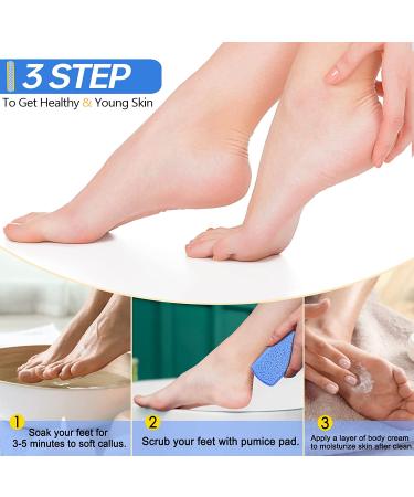 Maryton Foot Scrubber Pumice Stone 2-in-1 Exfoliating Pedicure Tool - Dead Skin Callus Remover - 2-Pack - Buy Online on GoSupps.com