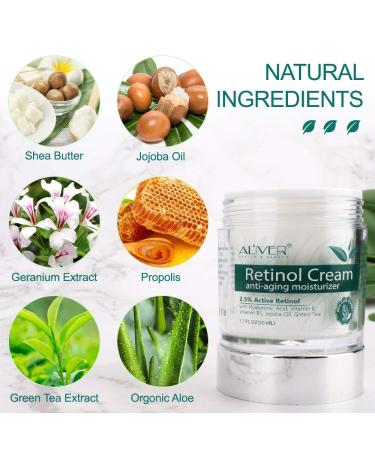 Retinol Face Cream | Anti-Aging Collagen & Hyaluronic Acid Moisturizer | Smooth Wrinkles & Fine Lines - Buy Online on GoSupps.com