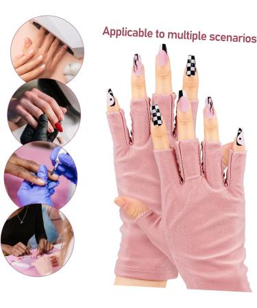 FRCOLOR 4 Pairs UV Gloves Nail Accessories Gel Nail Gloves Nail Art Accessory UV Radiation Gloves Fingerless Gloves for Anti-Gloves Nails Cotton Light Up Sun Protection - Buy Online on GoSupps.com