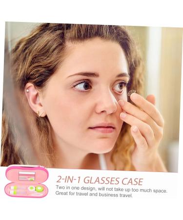 Iwowhero Double-Sided Glasses Case & Terrarium for Kids - Travel Contact Lens Holder & Tweezers - Pink 16.5x7x5.5cm - Buy Online on GoSupps.com